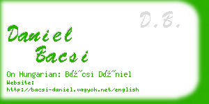 daniel bacsi business card